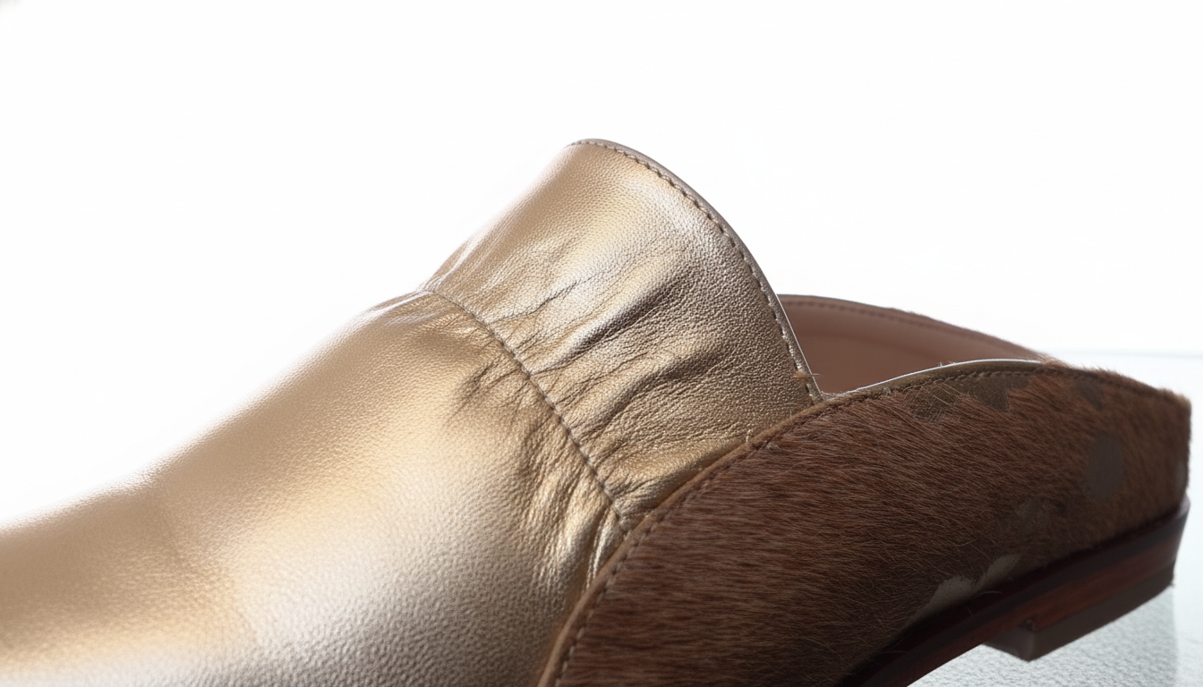 SOLMARA, babucha de cuero dorado para mujer — D'Poder — miniatura 2