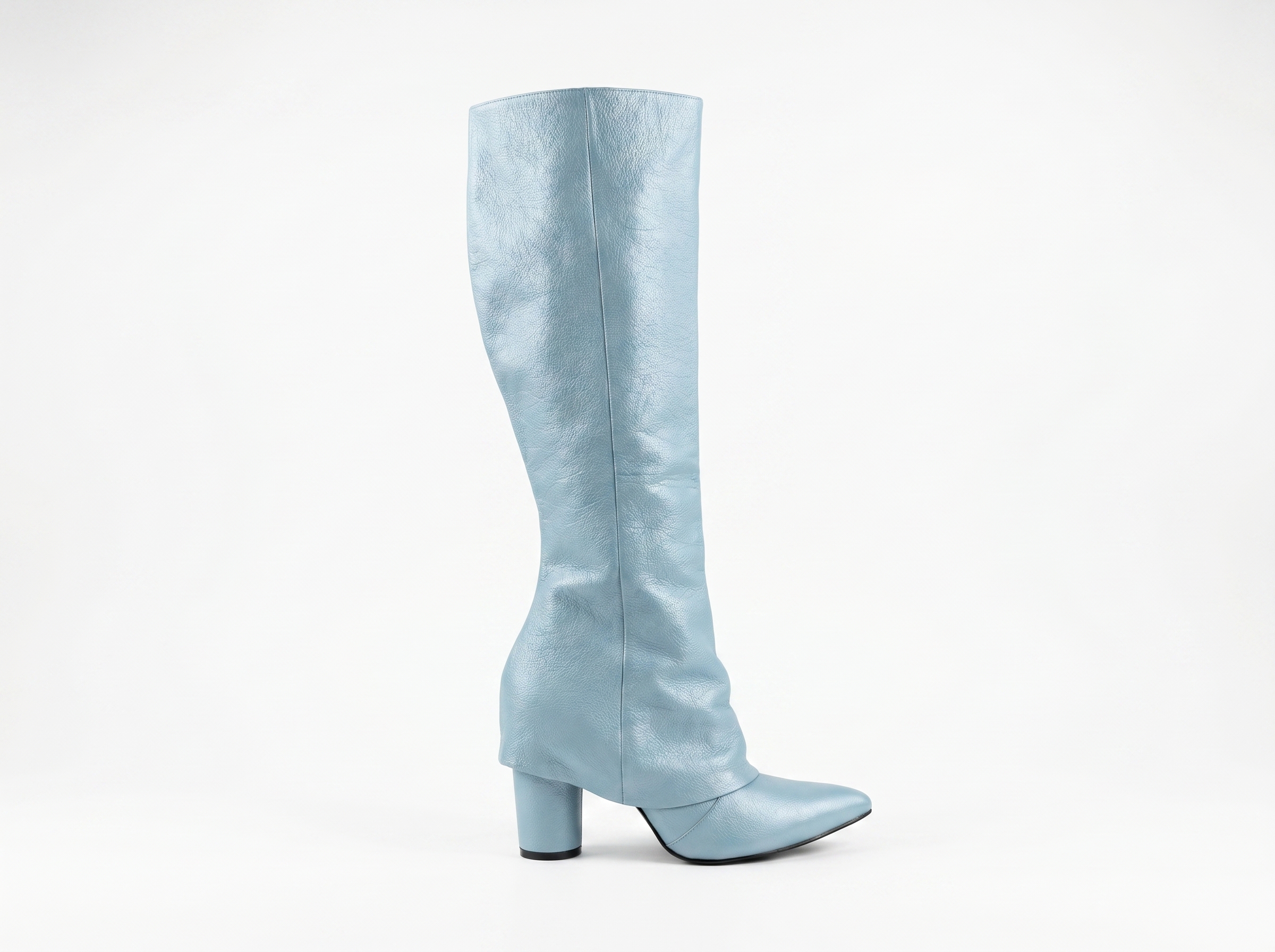 REINA - CELESTE, botas de cuero celeste para mujer — D'Poder — miniatura 3