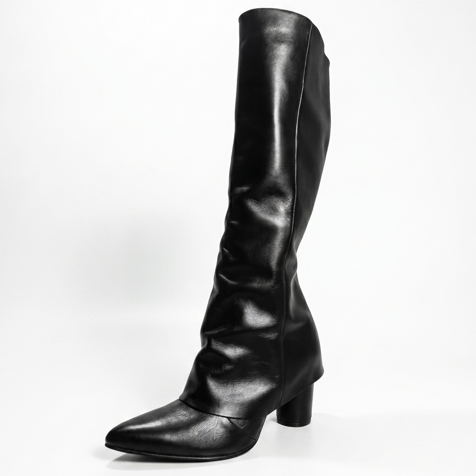 REINA - NEGRO, botas de cuero negro para mujer — D'Poder — miniatura 2