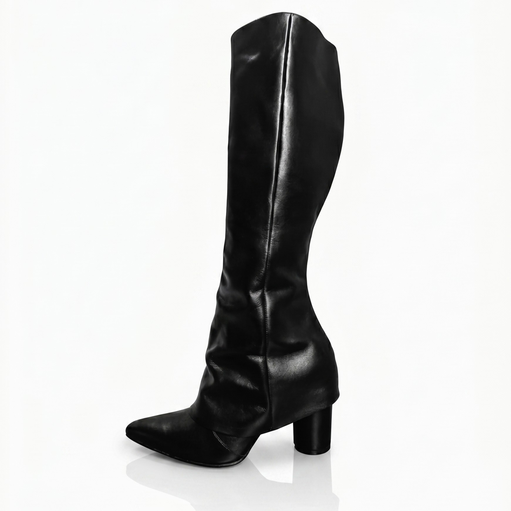 REINA - NEGRO, botas de cuero negro para mujer — D'Poder — miniatura 3