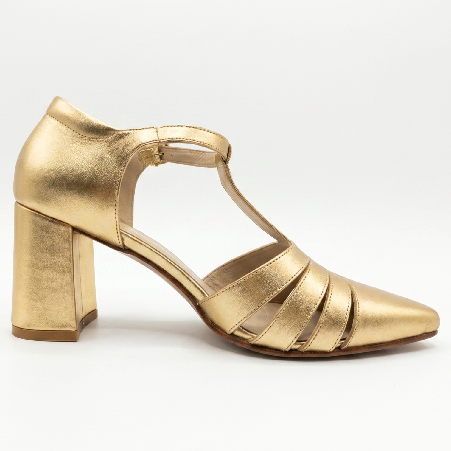 BRISA - DORADA, zapatos de vestir de cuero dorado para mujer — D'Poder — miniatura 2