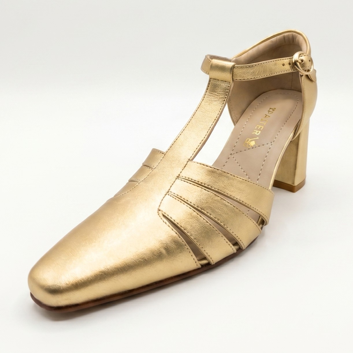 BRISA - DORADA, zapatos de vestir de cuero dorado para mujer