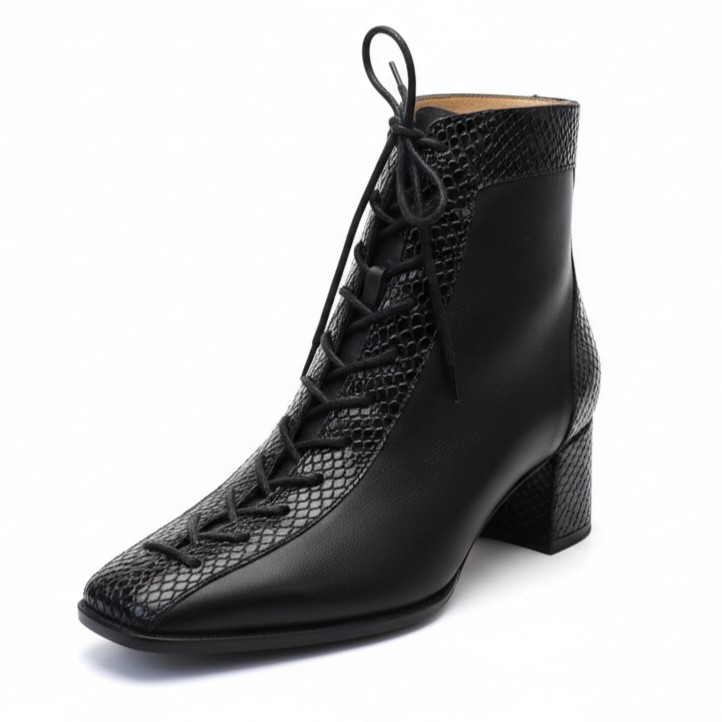 EDEN NERA, botines de cuero para mujer