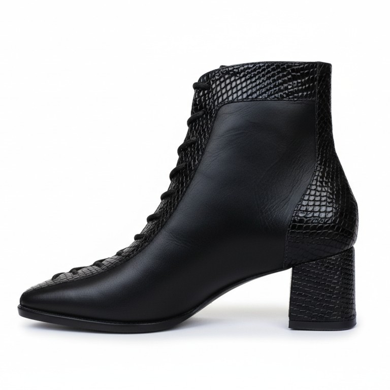 EDEN NERA, botines de cuero negro para mujer — D'Poder — miniatura 2