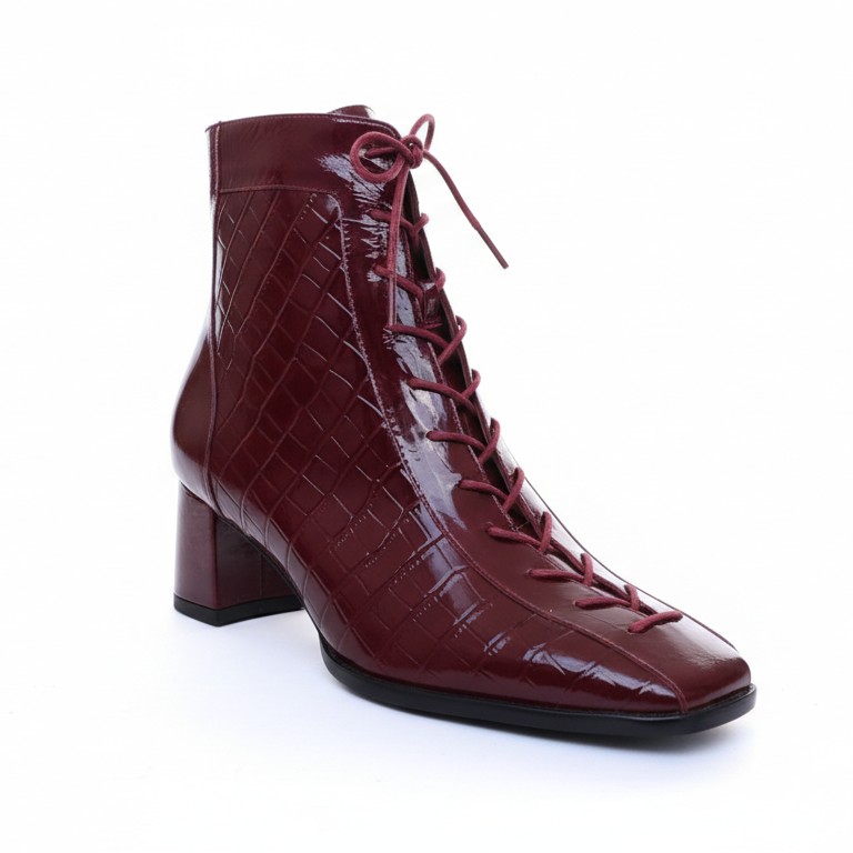 EDEN VINO, botines de cuero vino para mujer — D'Poder — miniatura 3