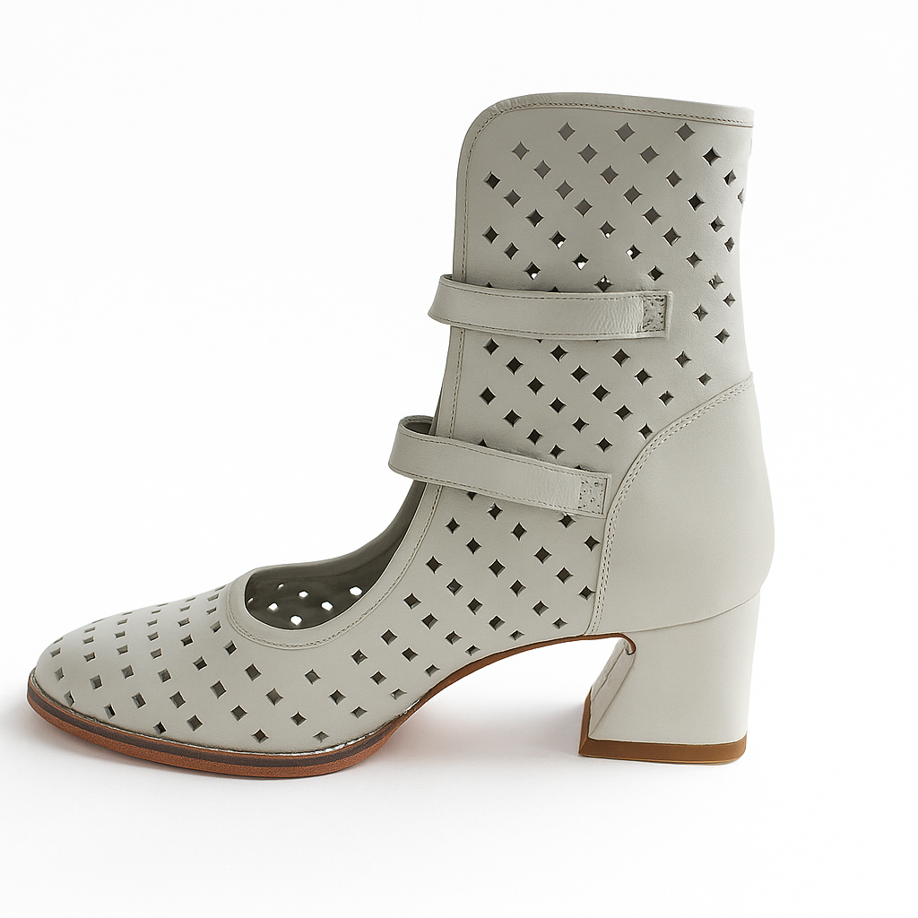 LUNE BLANCO, botines de cuero blanco para mujer — D'Poder — miniatura 4