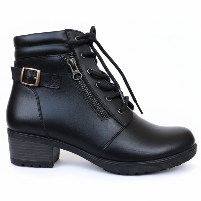 VITTORIA RENUEVA, botines de cuero negro para mujer — D'Poder — miniatura 2