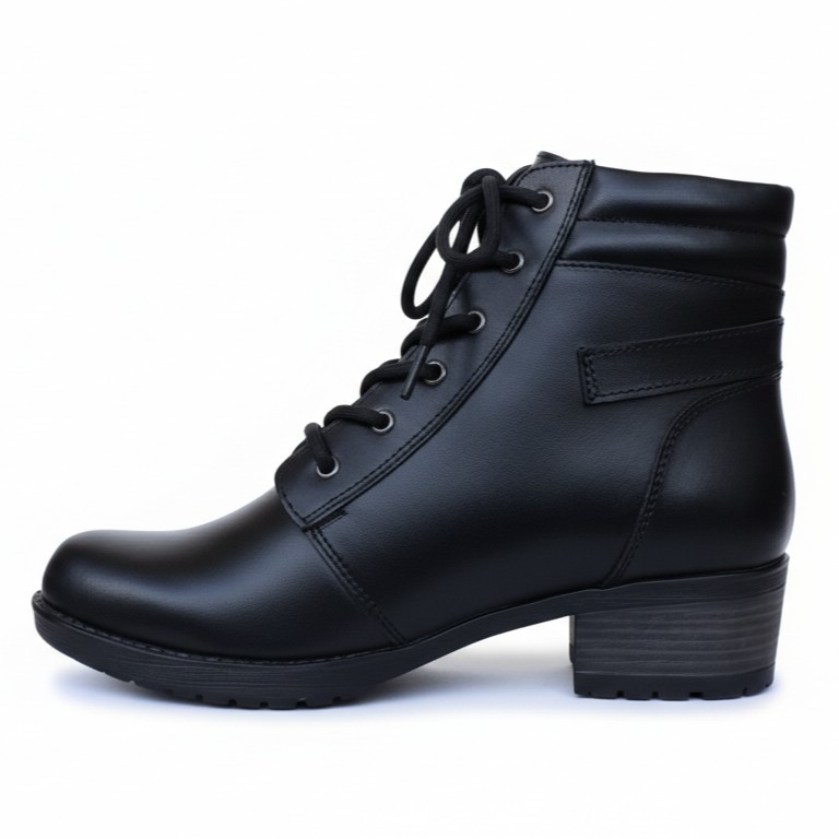 VITTORIA RENUEVA, botines de cuero negro para mujer — D'Poder — miniatura 3