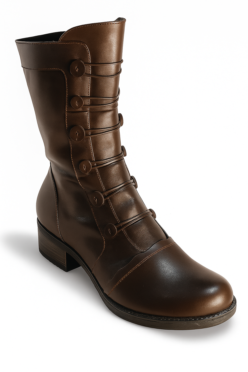 VELMONT - MORO, medias botas de cuero moro para mujer — D'Poder — miniatura 2