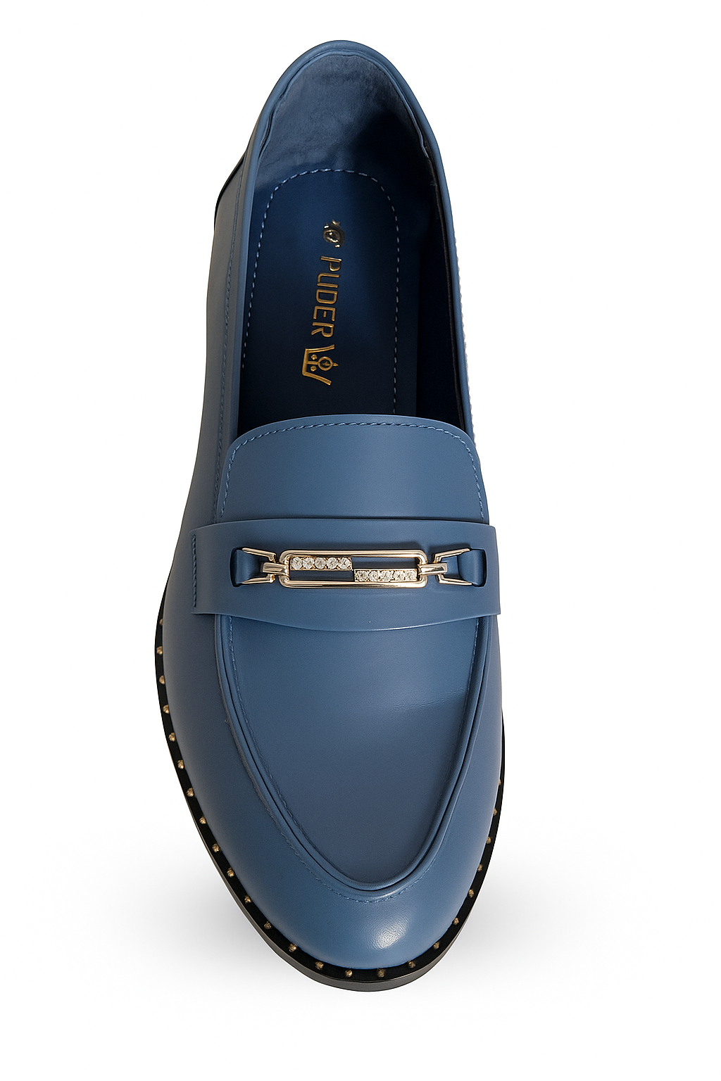OXFORD - AZUL ACERO, oxford de cuero azul acero para mujer — D'Poder — miniatura 2