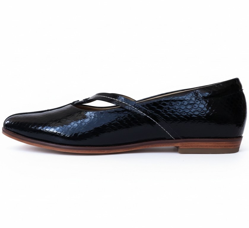 LUSTRO, oxford de cuero negro para mujer — D'Poder — miniatura 2