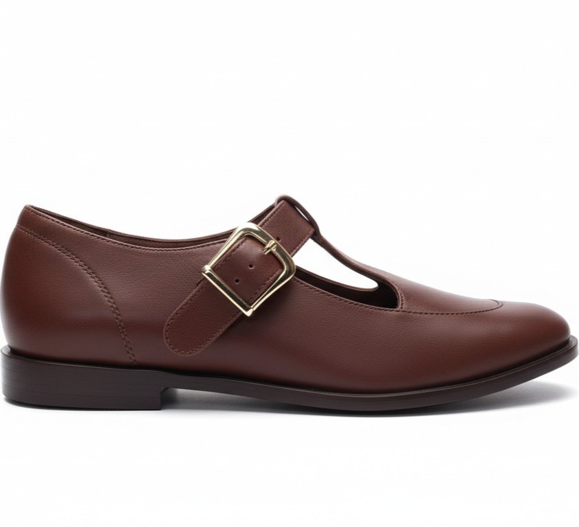 PASO FINO TOFEE, oxford de cuero toffee para mujer — D'Poder — miniatura 2