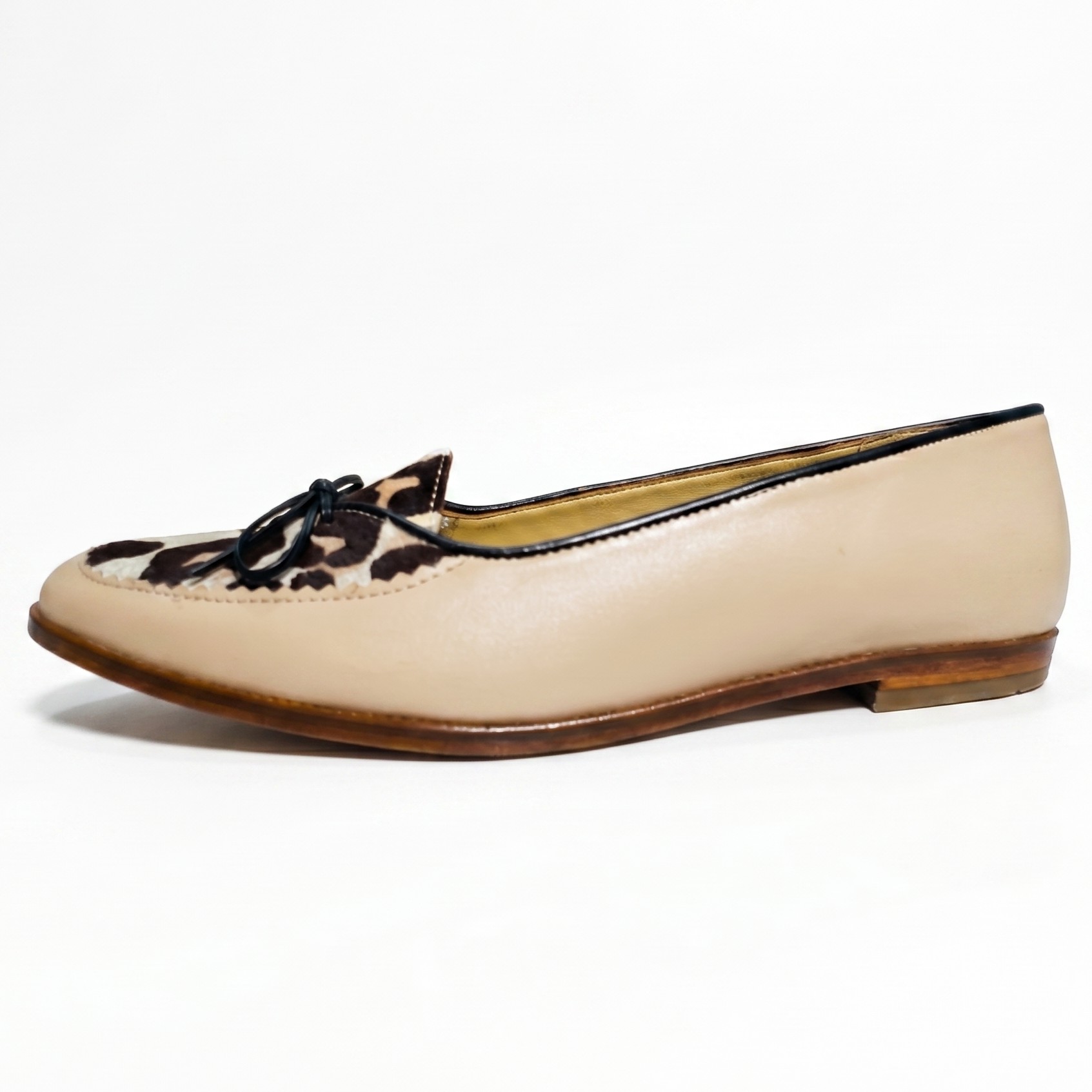 ZAIRA BEIGE, oxford de cuero beige para mujer — D'Poder — miniatura 2