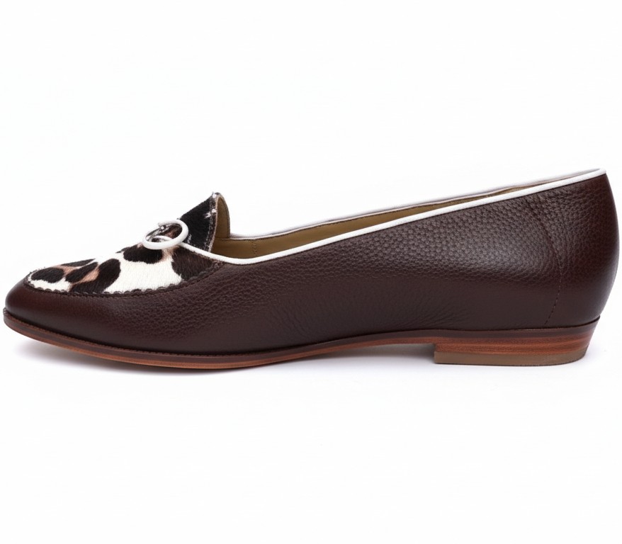 ZAIRA CHOCOLATE, oxford de cuero chocolate para mujer — D'Poder — miniatura 3