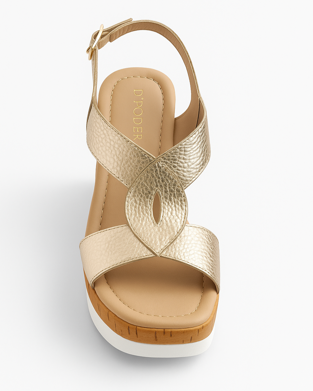 ATENEA - ORO PLATA, sandalias de cuero oro plata para mujer — D'Poder — miniatura 3