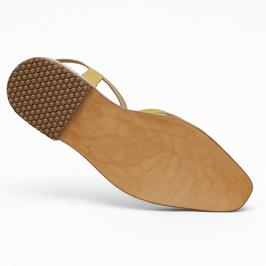 DOREA, sandalias de cuero dorado para mujer — D'Poder — miniatura 3
