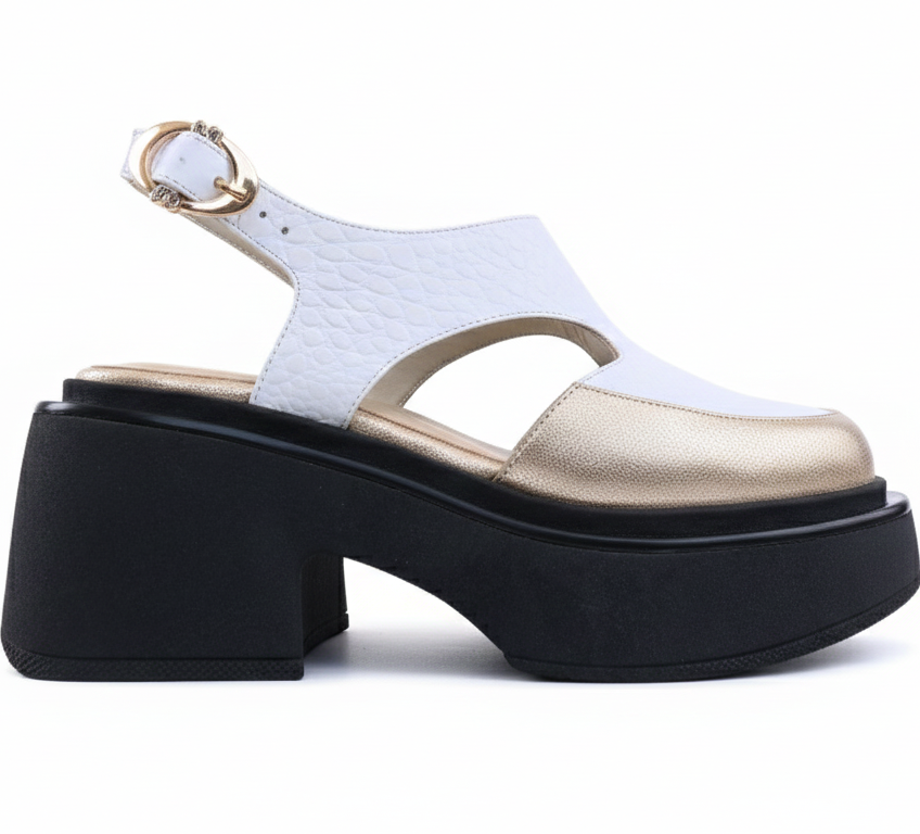 LIBRE, sandalias de cuero blanco para mujer — D'Poder — miniatura 2