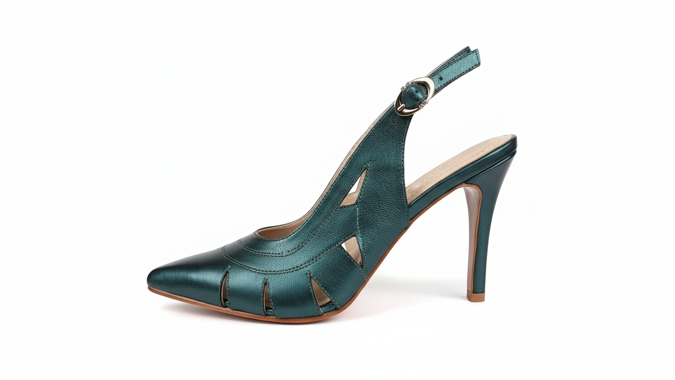 DIVINA VERDE, tacones de cuero burdeos para mujer — D'Poder — miniatura 2
