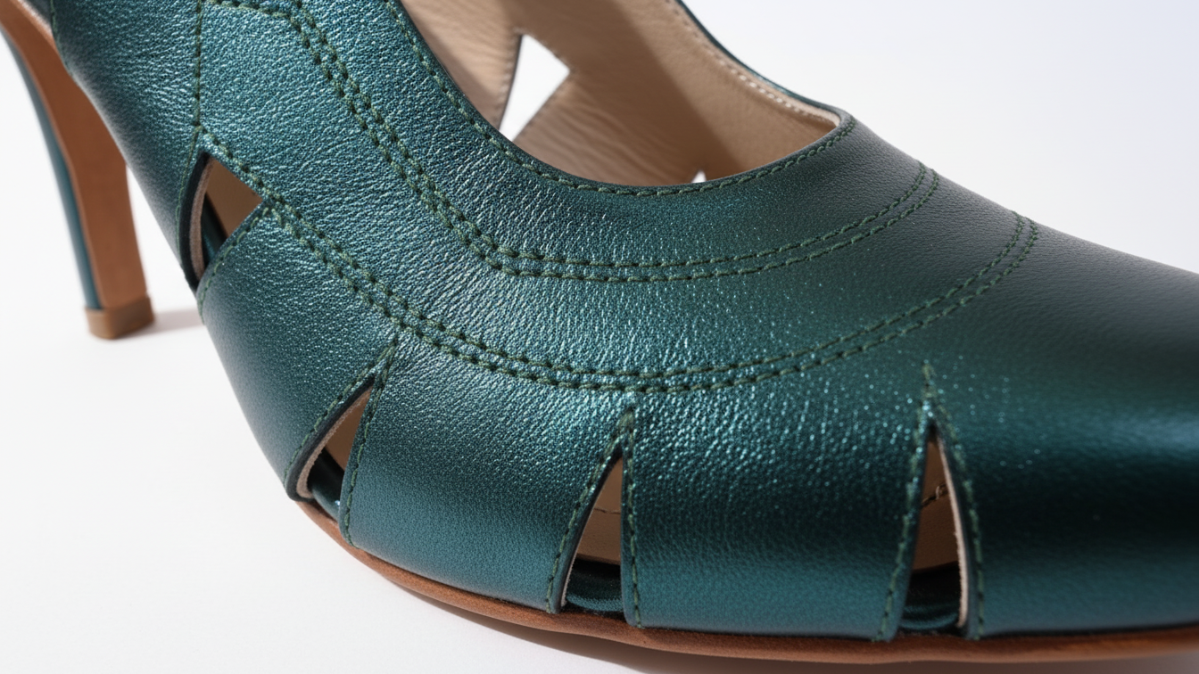 DIVINA VERDE, tacones de cuero burdeos para mujer — D'Poder — miniatura 3