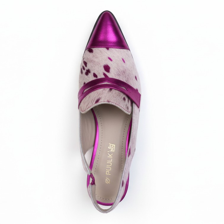 UNICA FUCSIA, sandalias de cuero fucsia para mujer — D'Poder — miniatura 3