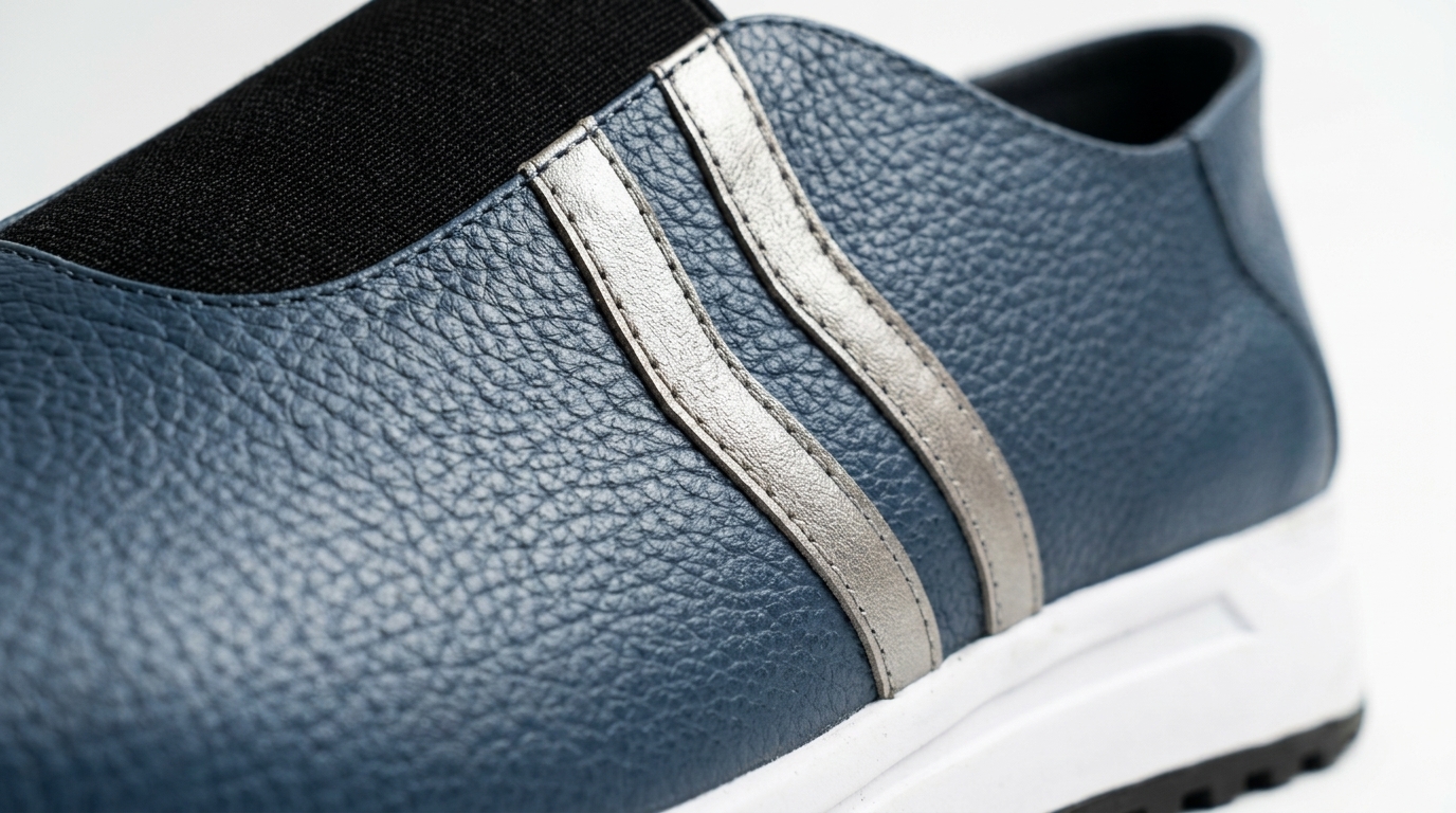 AZUL, zapatillas de cuero azul marino para mujer — D'Poder — miniatura 4