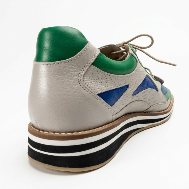 COLORS, zapatillas de cuero multicolor para mujer — D'Poder — miniatura 2