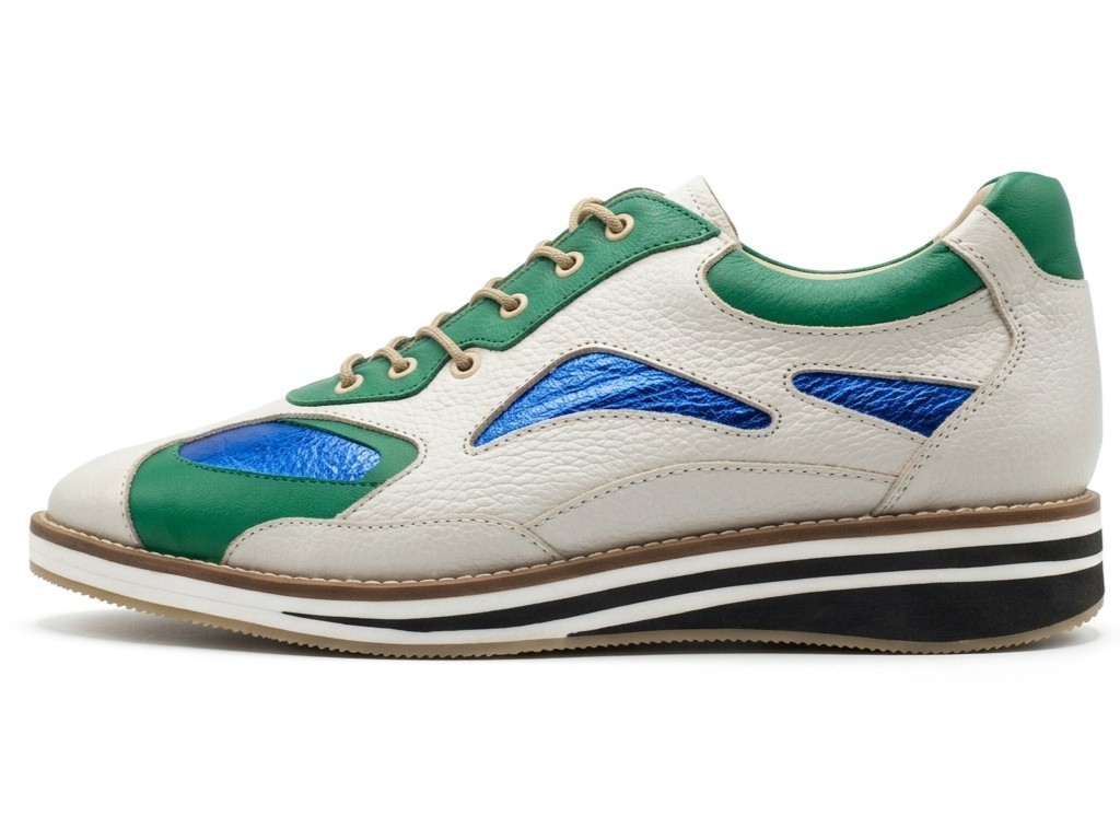 COLORS, zapatillas de cuero multicolor para mujer — D'Poder — miniatura 3