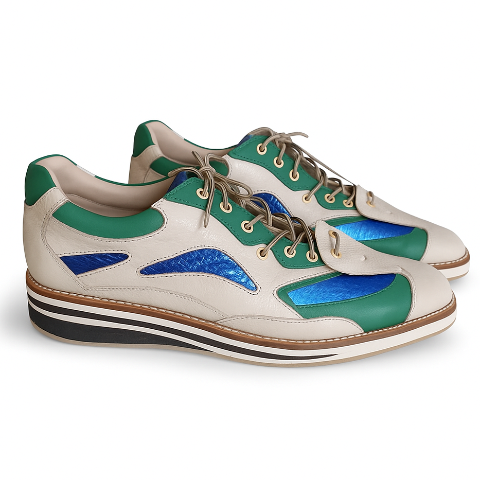 COLORS, zapatillas de cuero multicolor para mujer — D'Poder — miniatura 4