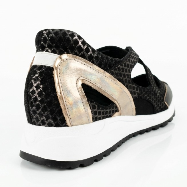 COSMICA, zapatillas de cuero negro para mujer — D'Poder — miniatura 2