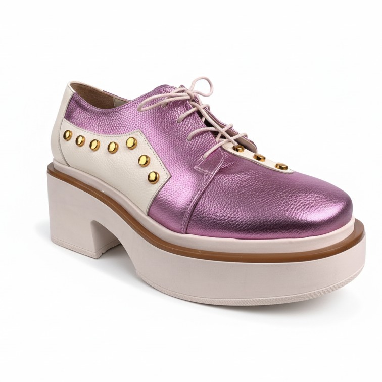 COLD FUCSIA, zapatillas de cuero fucsia para mujer — D'Poder — vista 1