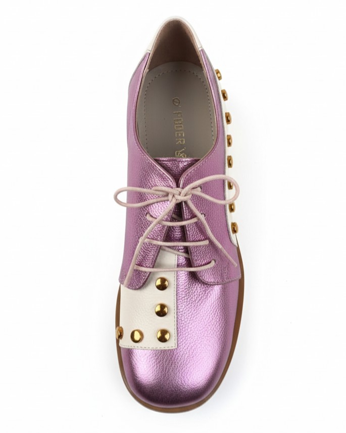 COLD FUCSIA, zapatillas de cuero fucsia para mujer — D'Poder — miniatura 3