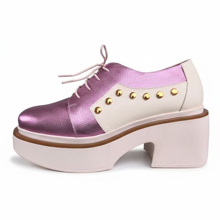 COLD FUCSIA, zapatillas de cuero fucsia para mujer — D'Poder — miniatura 4