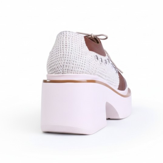 SILVER CHOCOLATE, zapatillas de cuero plateado para mujer — D'Poder — miniatura 4