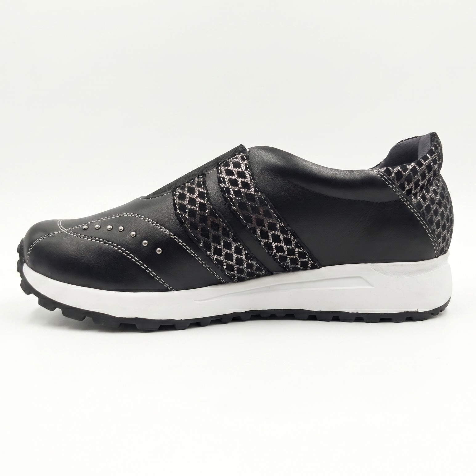 ZAPATILLA NEGRA, babuchas de cuero negro para mujer — D'Poder — miniatura 2